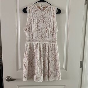 Altar'd State White Lace Mini Dress